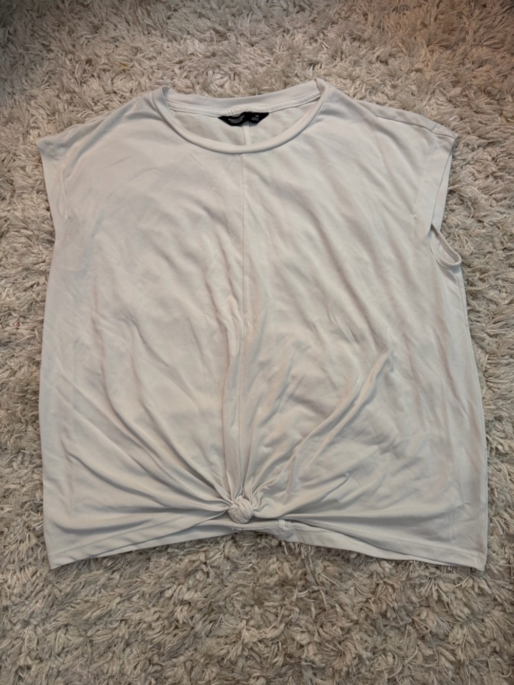 Simply Vera Vera Wang White Knot-Front Tank Top